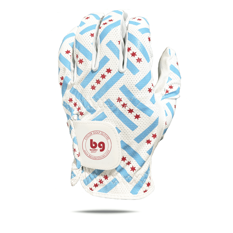Chicago City Flag Mesh Golf Glove - Bender Gloves