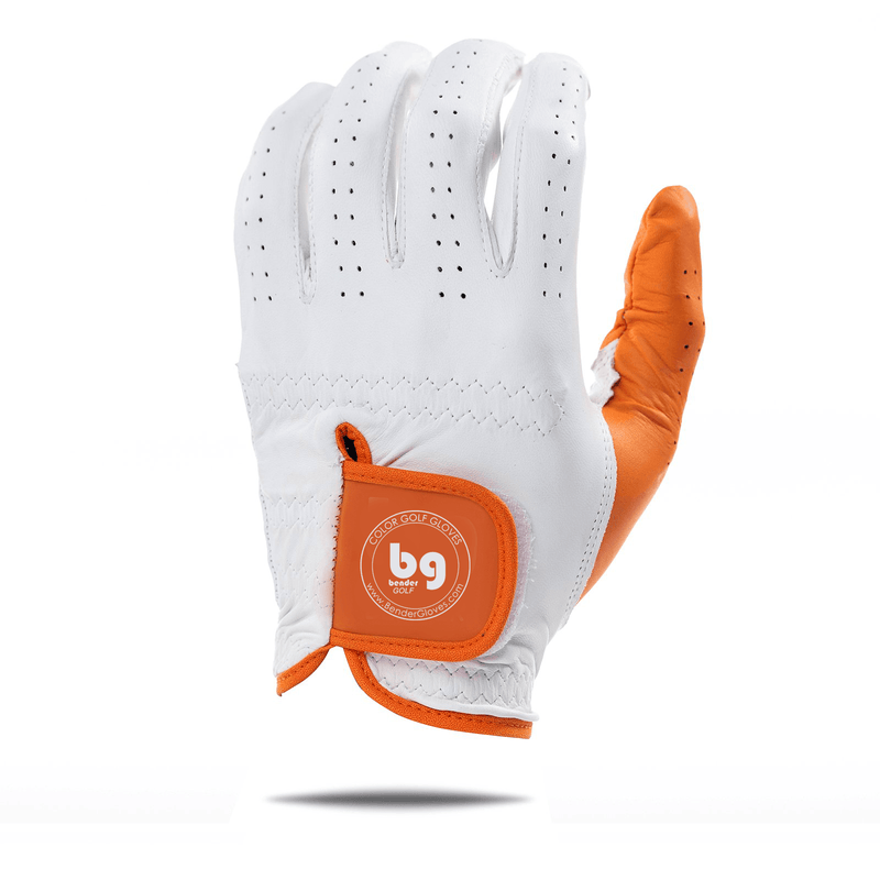 Orange Elite Accent Golf Glove - Bender Gloves