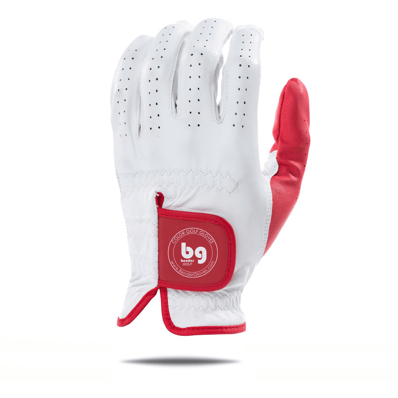 Red Elite Accent Golf Glove - Bender Gloves