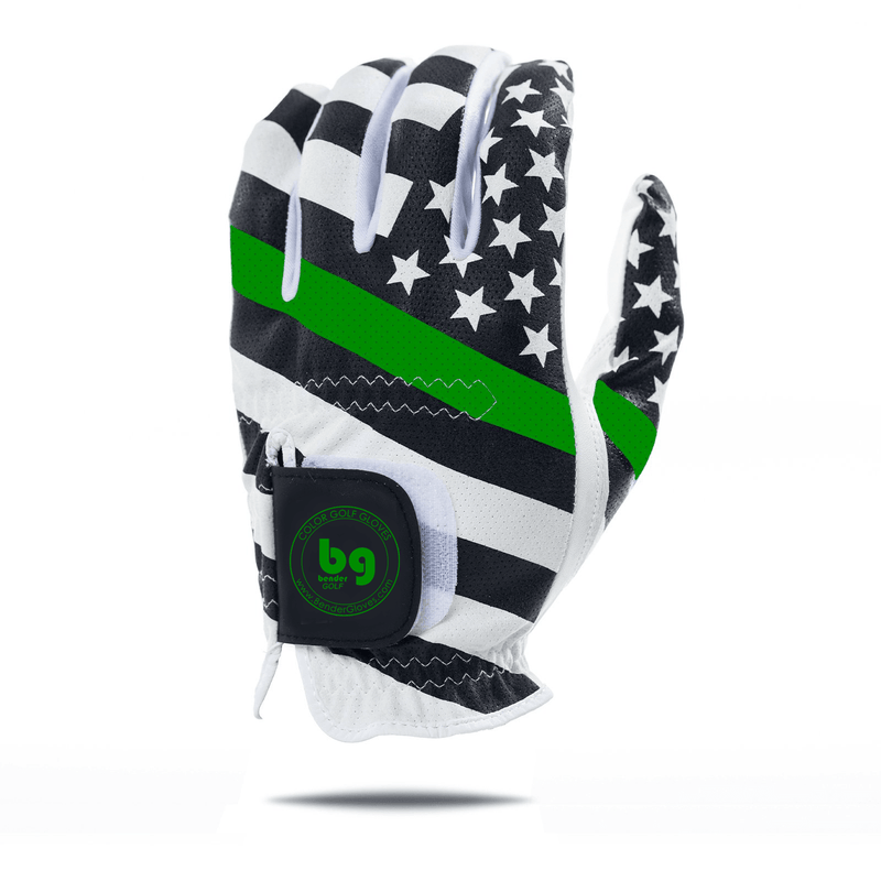 USA Green Line Mesh Golf Glove - Bender Gloves