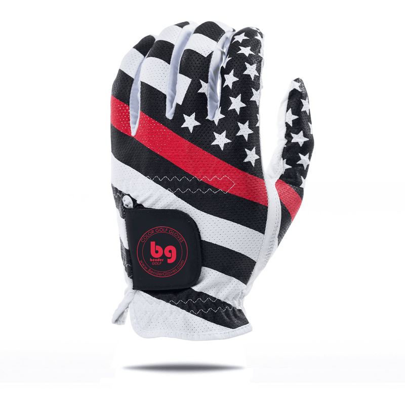 USA Red Line Mesh Golf Glove - Bender Gloves