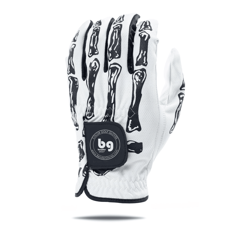 White Bones Mesh Golf Glove - Bender Gloves