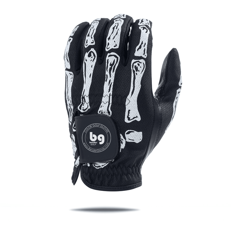 Black Bones Skeleton Mesh Golf Glove - Bender Gloves