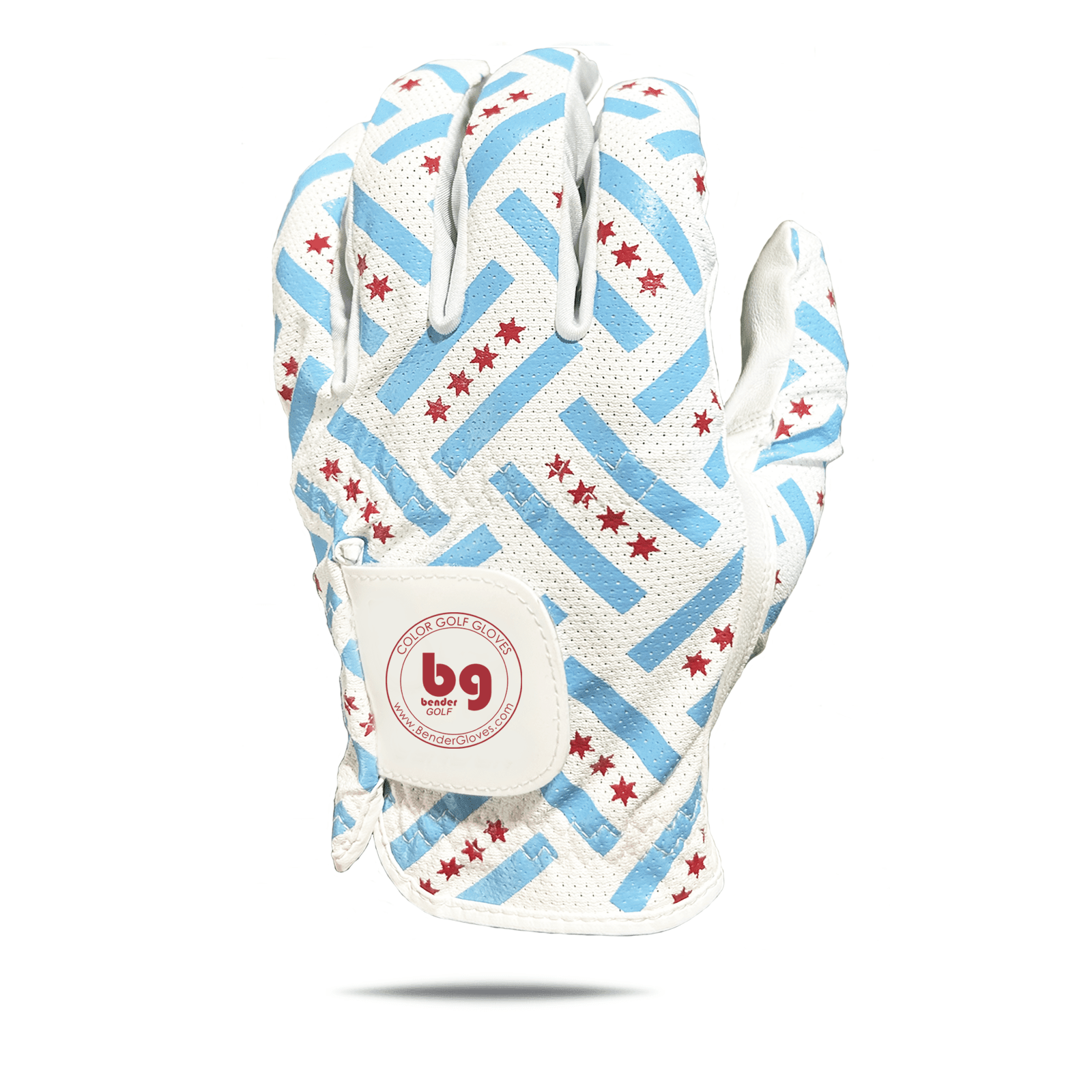 Chicago City Flag Mesh Golf Glove - Bender Gloves