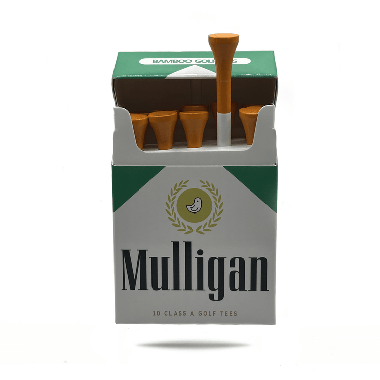 Mulligan Greens Golf Tee Holder + 10 Bamboo 2.75 Inch Tees - Bender Gloves