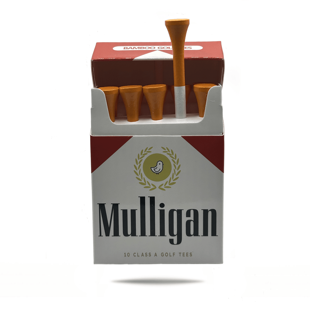 Mulligan Reds Golf Tee Holder + 10 Bamboo 3.25 Inch Tees - Bender Gloves