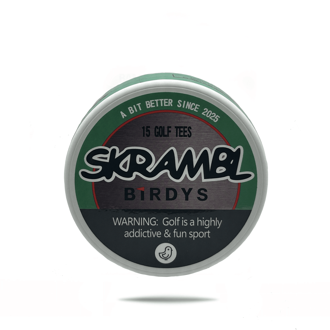 Skrambl Birdys Golf Tee Holder + 15 Bamboo 1.5 Inch Tees - Bender Gloves