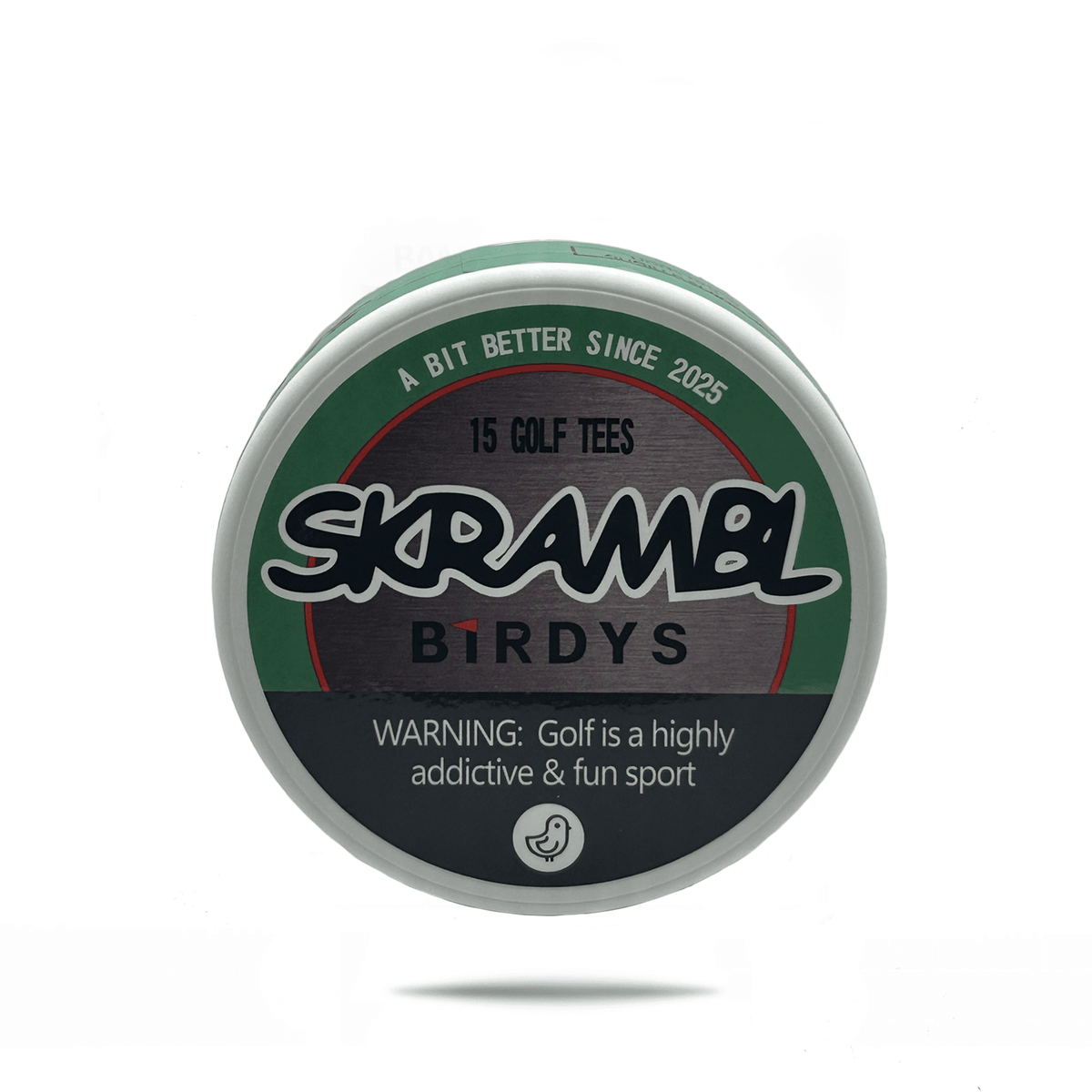 Skrambl Birdys Golf Tee Holder + 15 Bamboo 1.5 Inch Tees - Bender Gloves