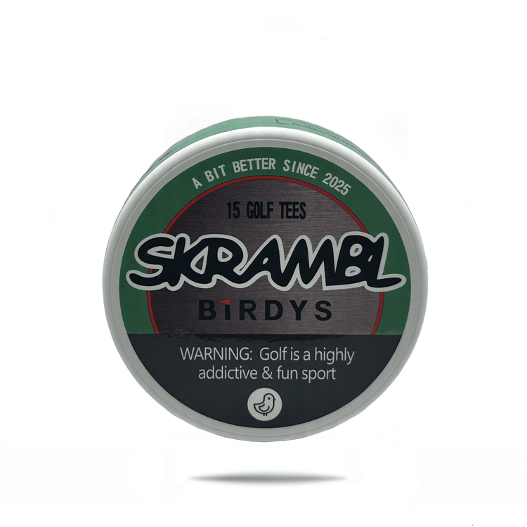 Skrambl Birdys Golf Tee Holder + 15 Bamboo 1.5 Inch Tees - Bender Gloves