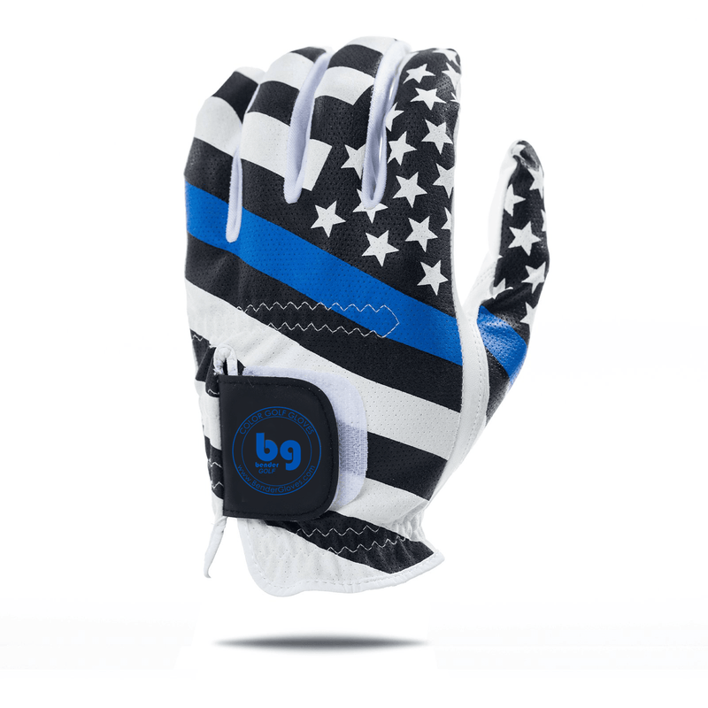 USA Blue Line Mesh Golf Glove - Bender Gloves