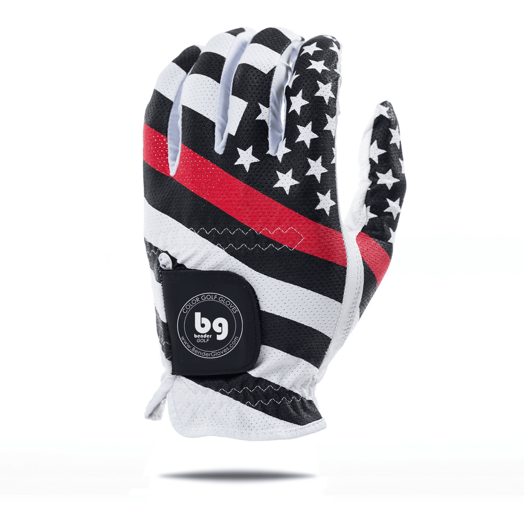 USA Red Line Mesh Golf Glove - Bender Gloves