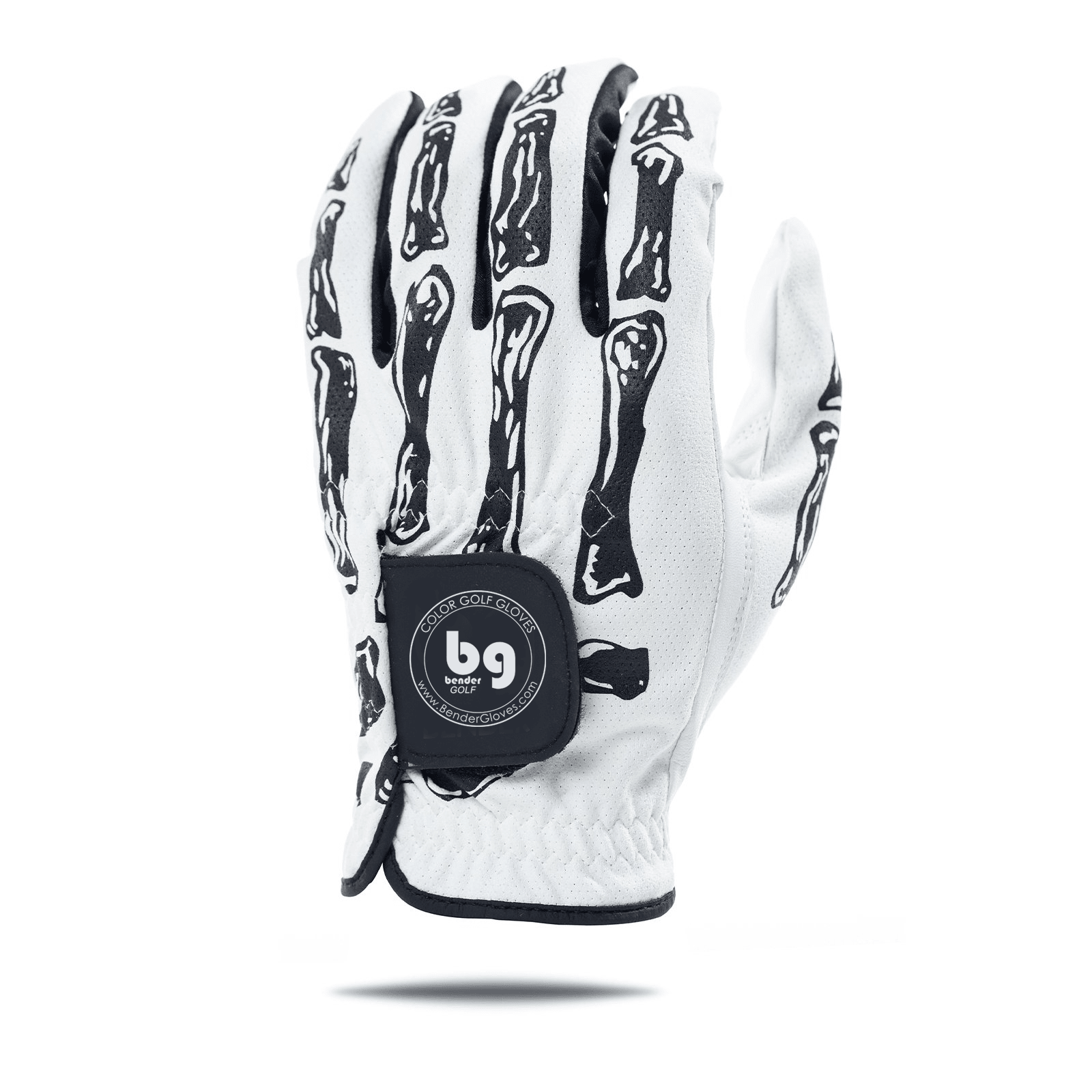 White Bones Mesh Golf Glove - Bender Gloves