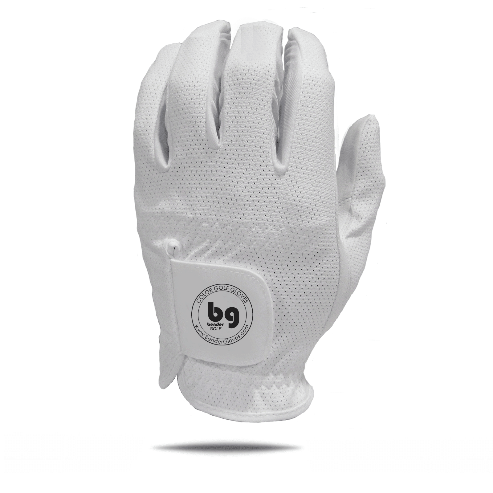 White Mesh Golf Glove - Bender Gloves