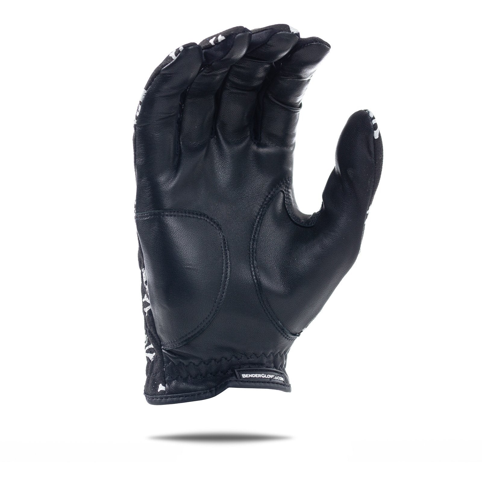 Black Skull and Crossbones Mesh Golf Glove - Bender Gloves