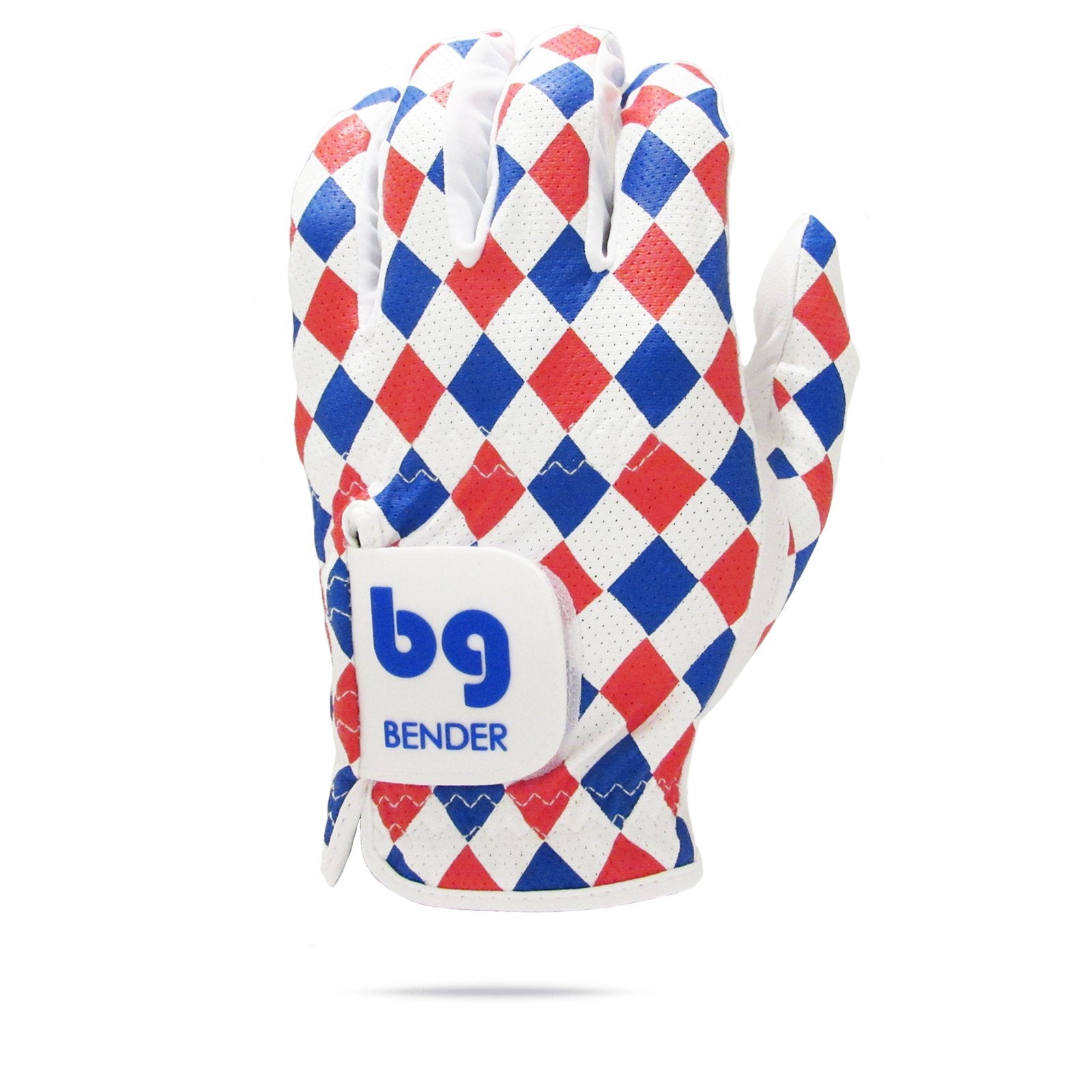 Blue & Red Mesh Team Golf Glove - Bender Gloves