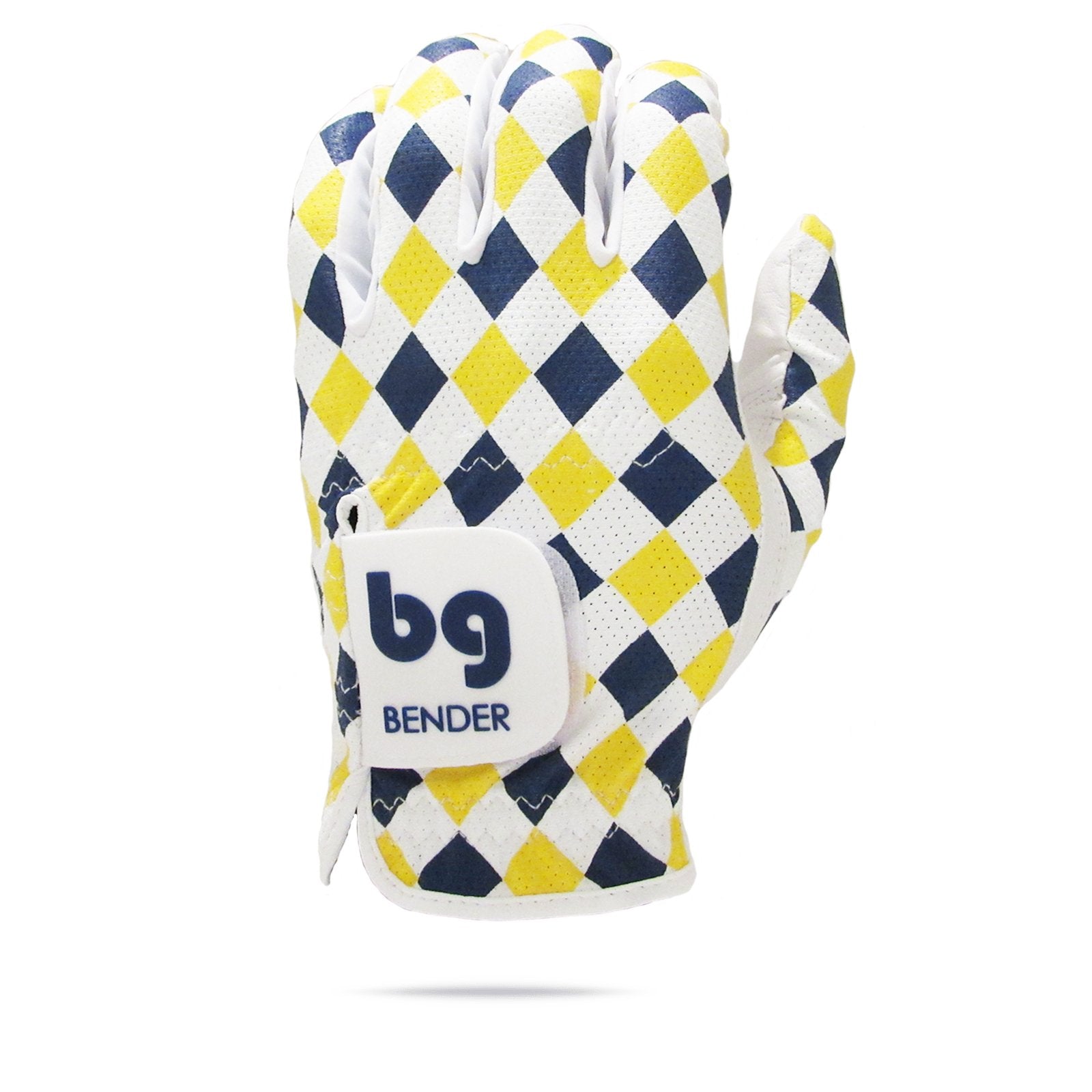Navy & Gold Mesh Team Golf Glove - Bender Gloves