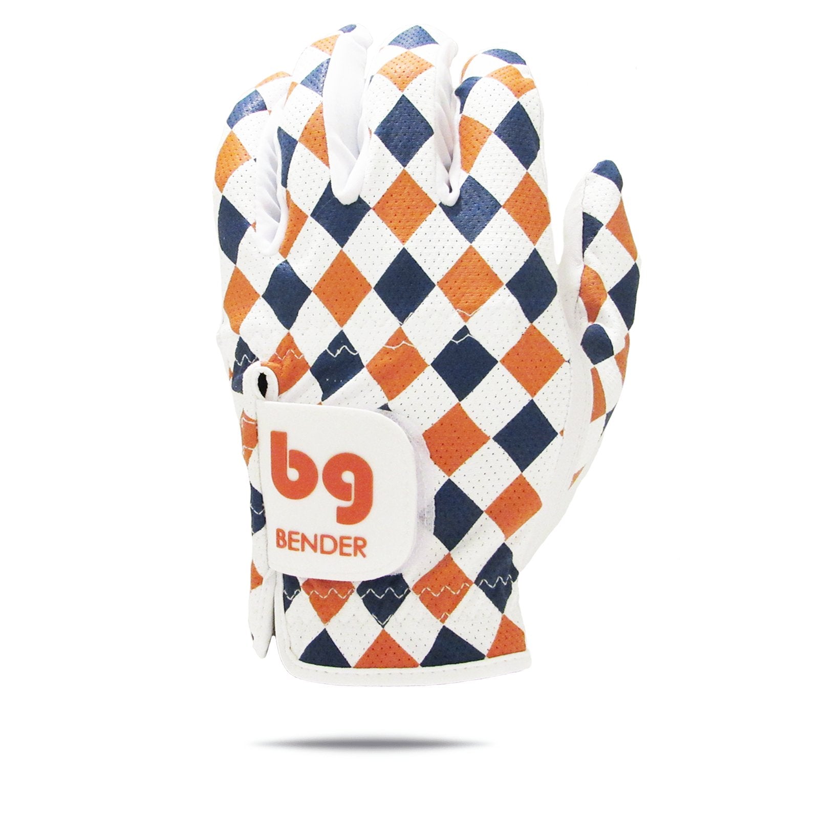 Orange & Navy Mesh Team Golf Glove - Bender Gloves