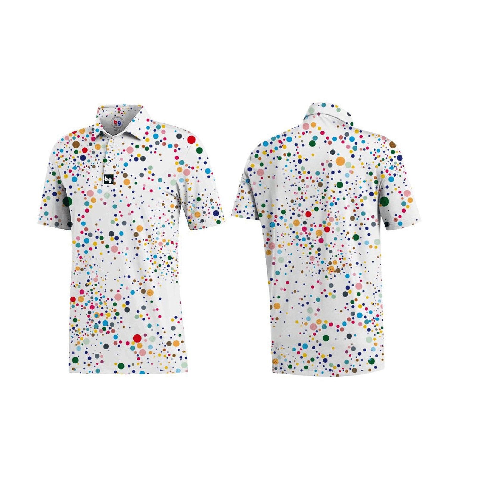 Paint Splatter Men's Polo Small, image size:1600x1600