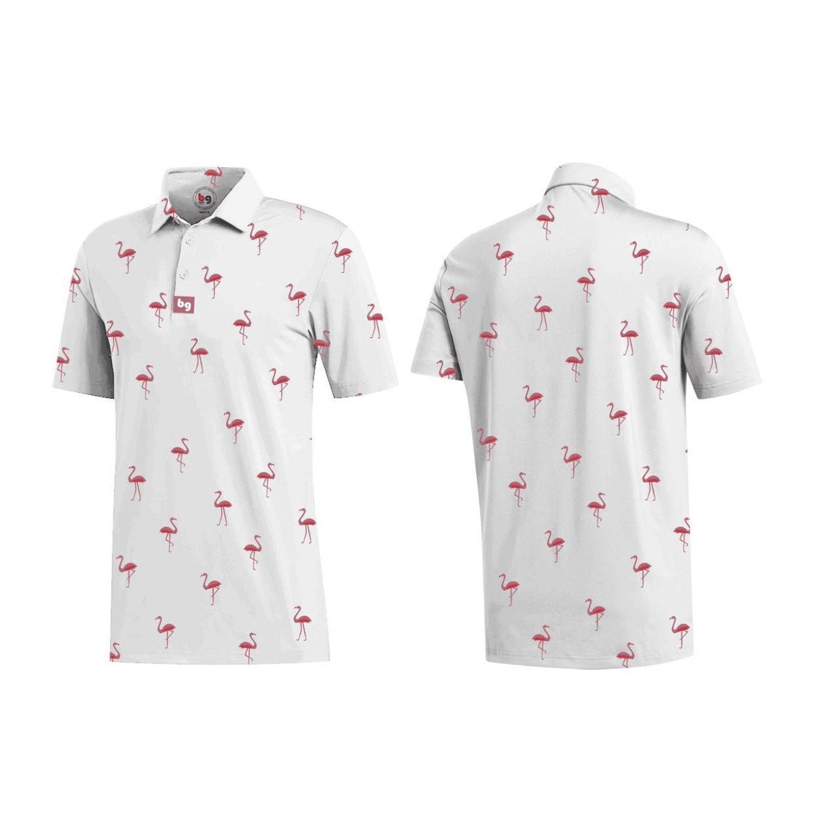 Pink Flamingo Men's Polo - Bender Gloves